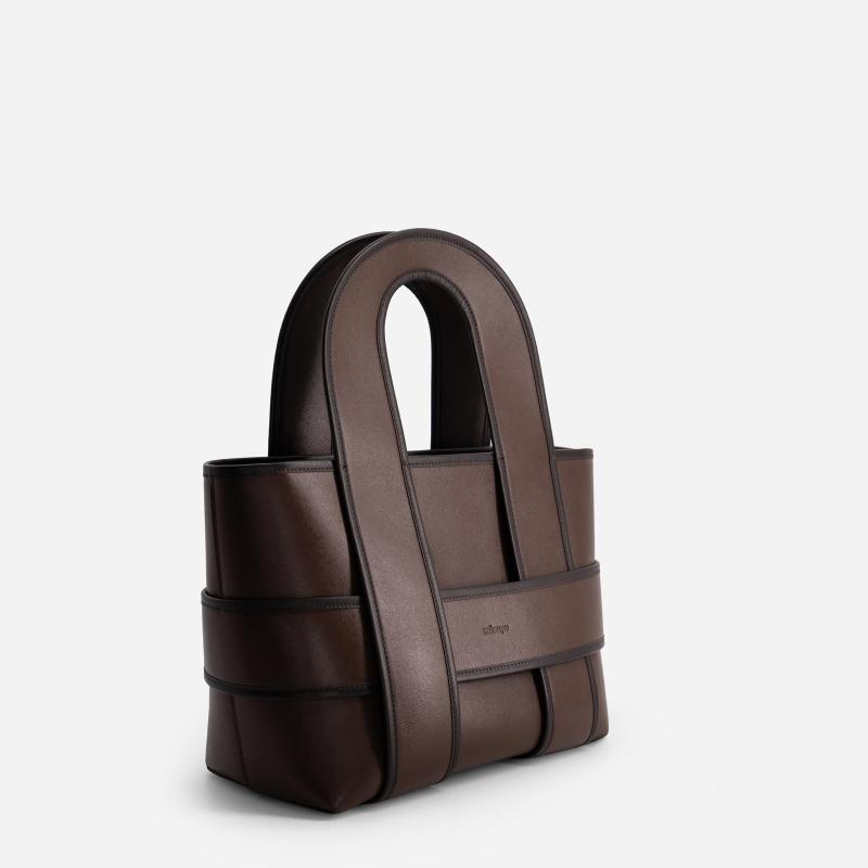 Checker Tote - Espresso