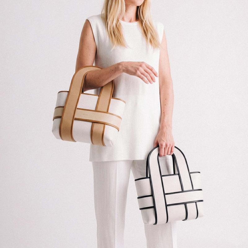 Checker Tote - Milky